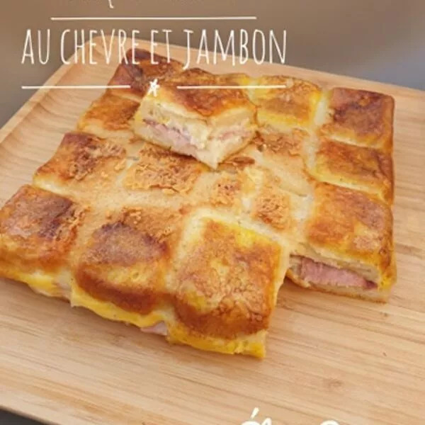 Croque tablette au chevre et jambon