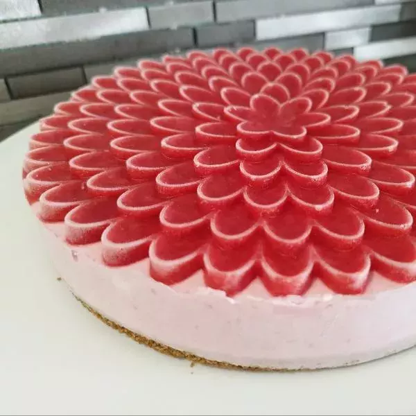 Bavarois fraises spéculoos sans lactose 