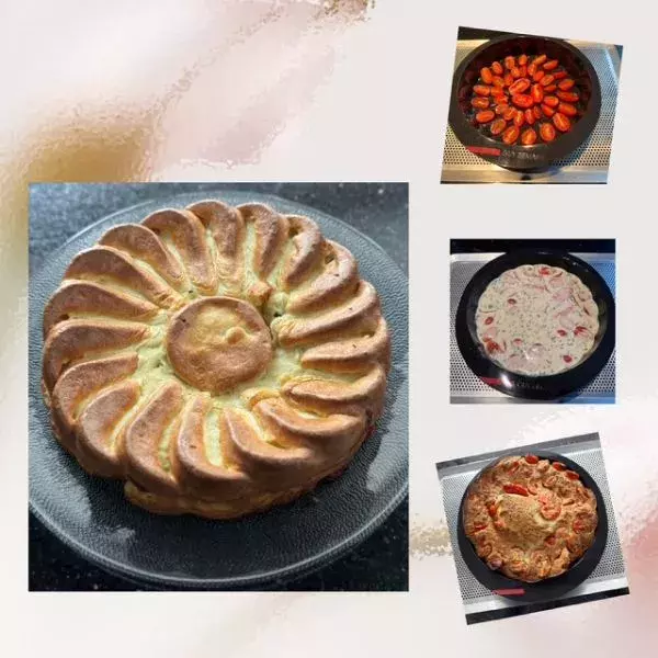 Clafoutis de tomates cerises