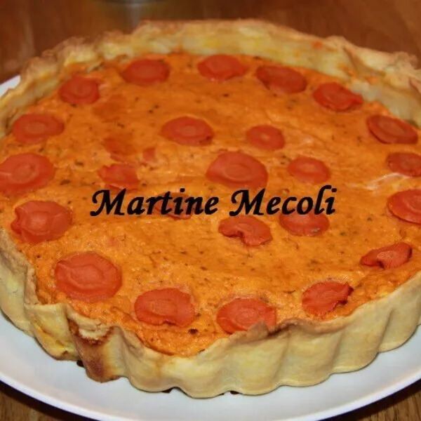 Tarte aux carottes et à la fourme d'Ambert sans cook'in