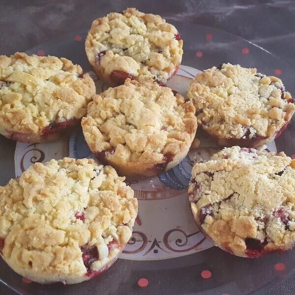 crumble pomme, framboise enveloppés