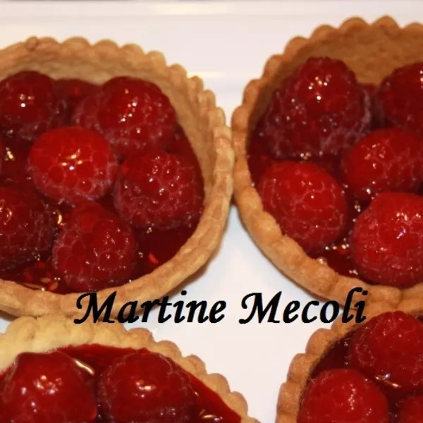 Tartelettes aux framboises sans cook'in