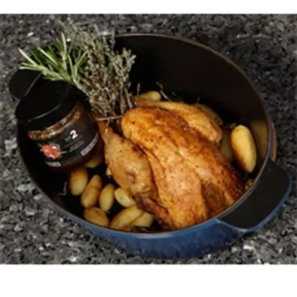 Poulet rôti en cocotte au miel de Provence