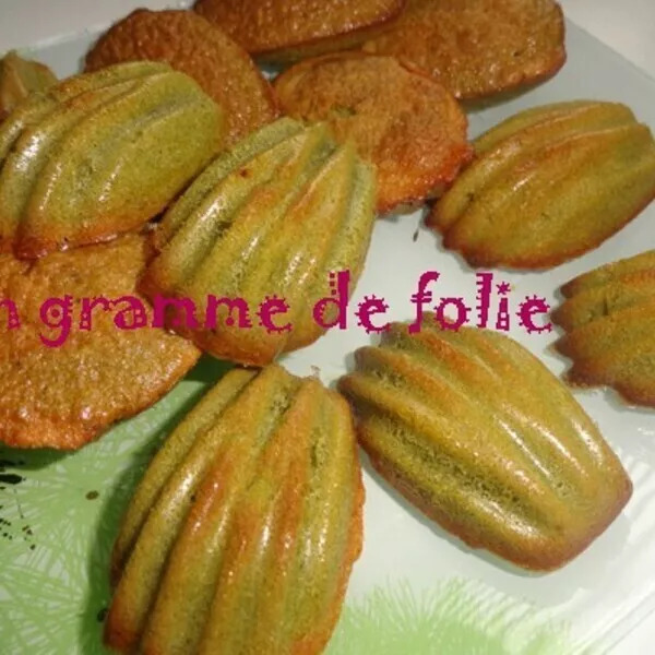 Madeleines au thé Matcha