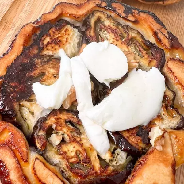 Tarte tatin d'aubergines