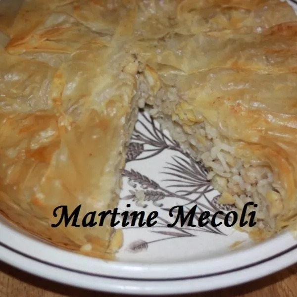 Tourte de filo aux pois chiches sans cook'in