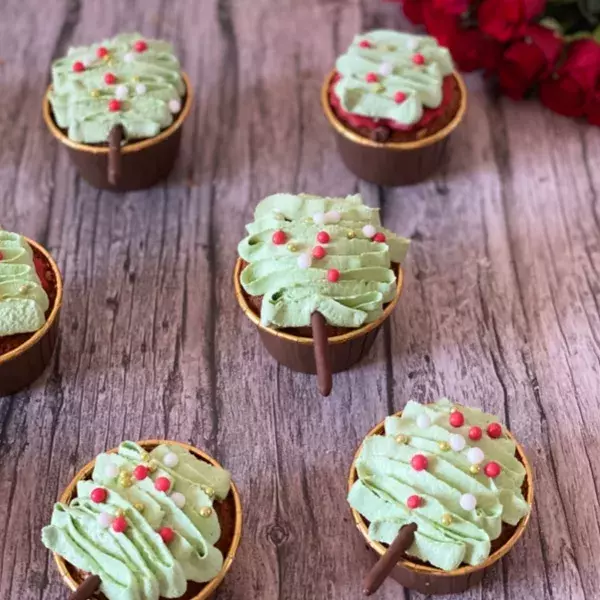 Christmas Tree Cupcakes