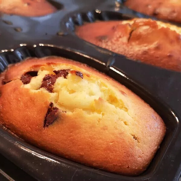 Madeleines orange chocolat