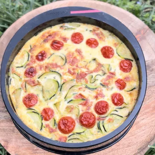 CLAFOUTIS COURGETTES CHORIZO PARMESAN