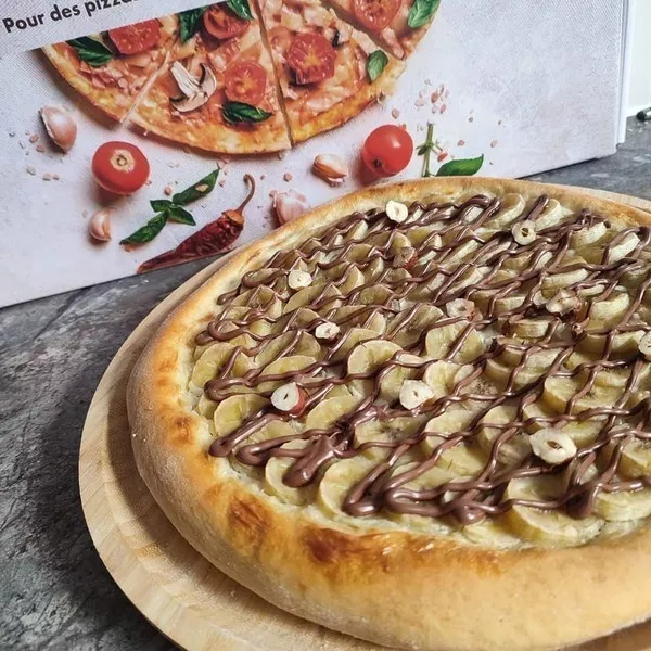 Pizza banane chocolat