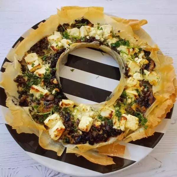Tarte filo champignons- feta