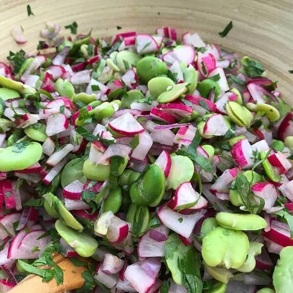 Salade de fèves et de radis (Ottolenghi)