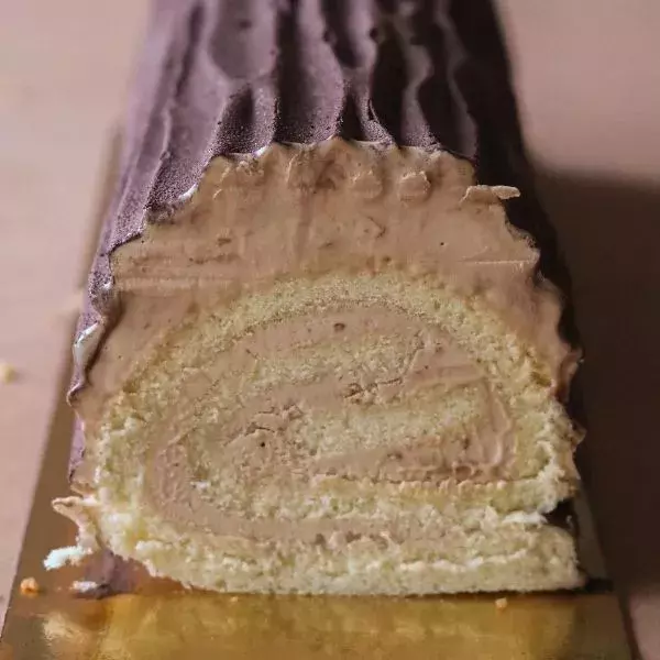 Bûche roulée pralinée - Noël -