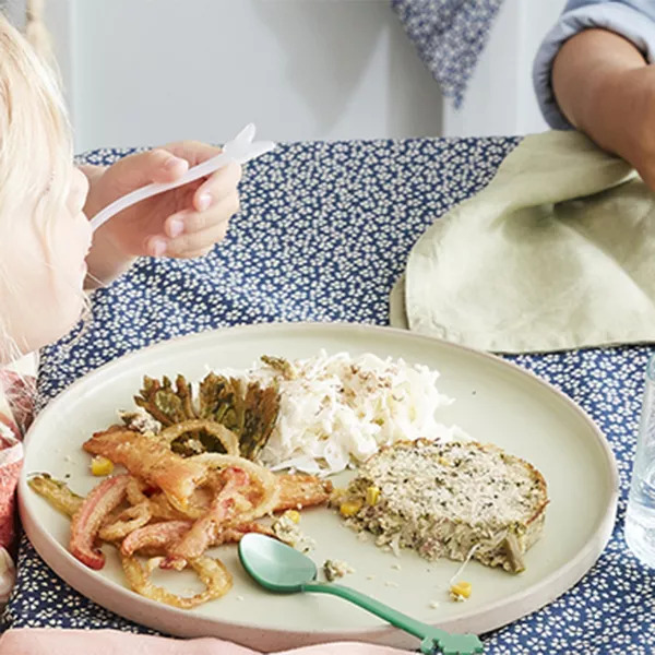 Poisson délicatement pané  et ses frites de légumes