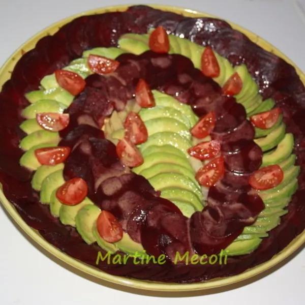 Salade de betteraves rouges et avocats sans cook'in