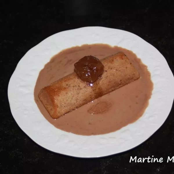 Fondants à la crème de marrons sur lit de crème anglaise et/ou crème fudge sans cook'in