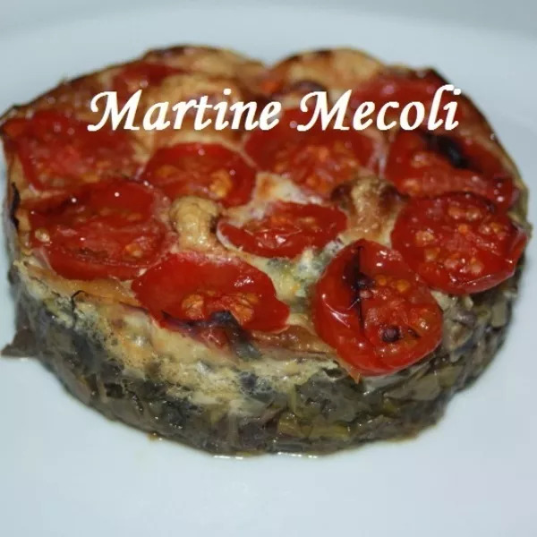 Frittatas aux poireaux, champignons de Paris et tomates cerises au four sans cook'in