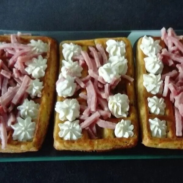 Gaufre courgette tomate sechées