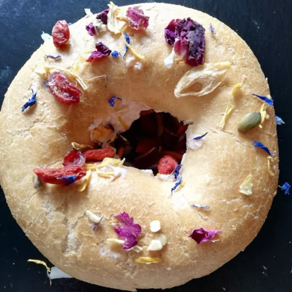 bagel saumon et fleurs