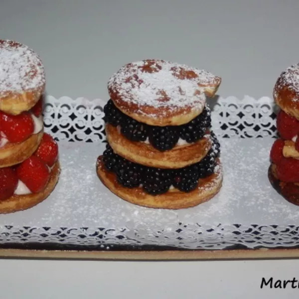 Mille-feuilles individuels aux fraises sans cook'in