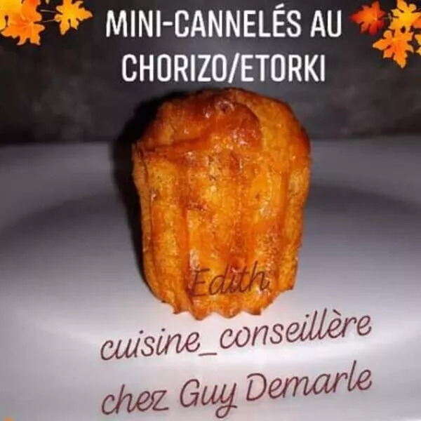 Mini cannelés au chorizo/Etorki