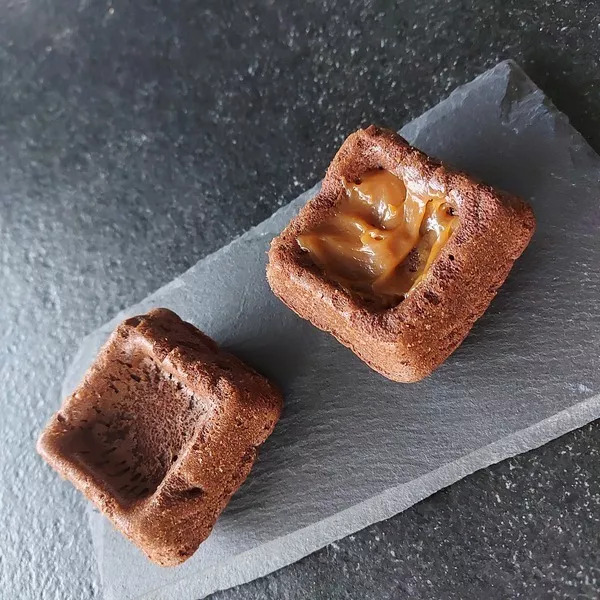 Moelleux au chocolat -  caramel beurre salé