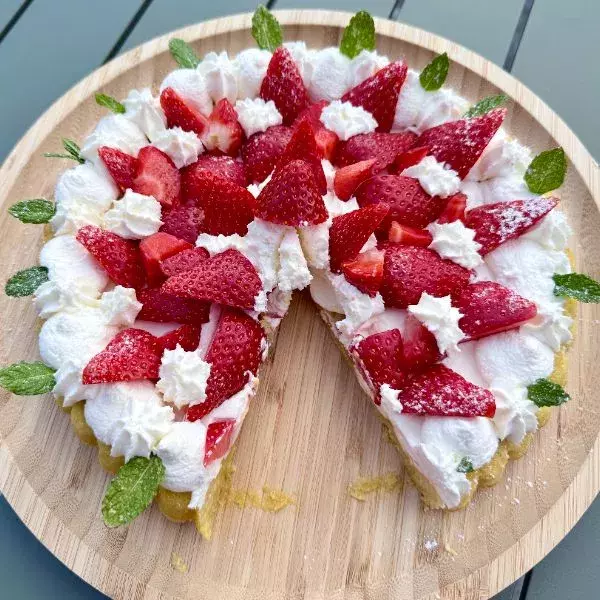 Tarte renversée aux fraises (et Lemon curd) - Chez Nanou