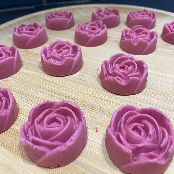 Mini-Roses framboises-chocolat blanc