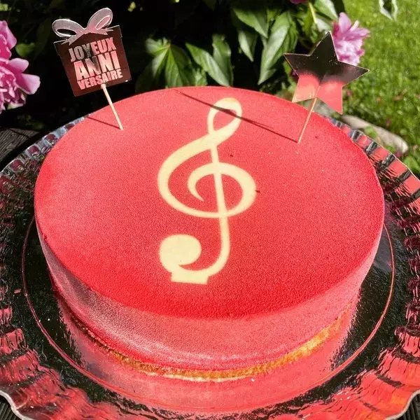 Entremet Rubis exotique