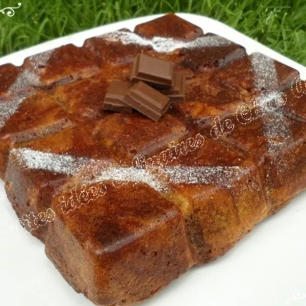 Gâteau au caramel et chocolat