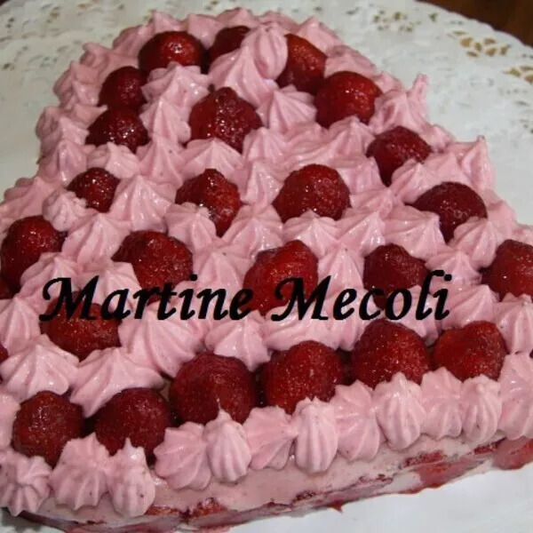 Coeur à la mousse de fraises