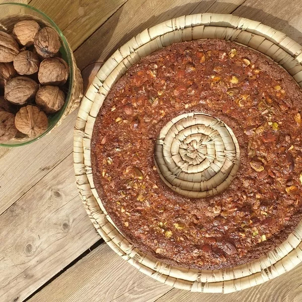 Couronne sablée au chocolat et fruits secs