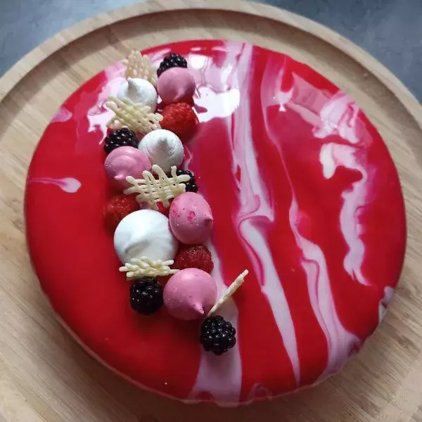 Entremet vanille fruits rouges