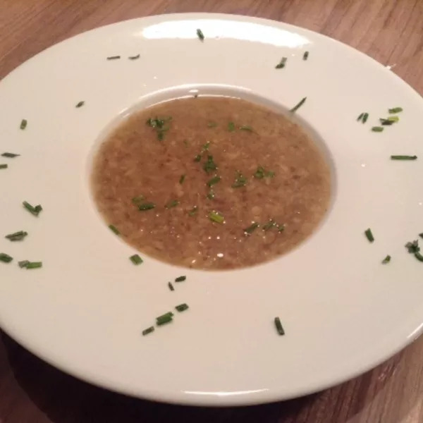 crème de champignons au tapioca.