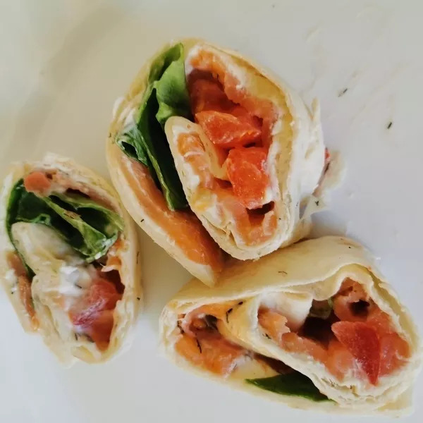 Wraps au samon fumé