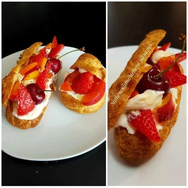 Éclairs gourmands aux fruits de saison de Nathencuisine