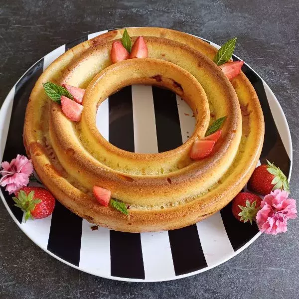 Gâteau Queen Fraises Mascarpone