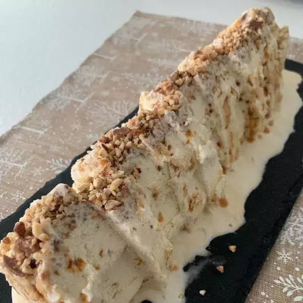 Bûche glacée vanille caramel