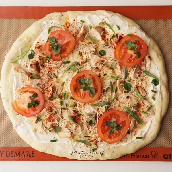 Pizza aux Notes de Printemps