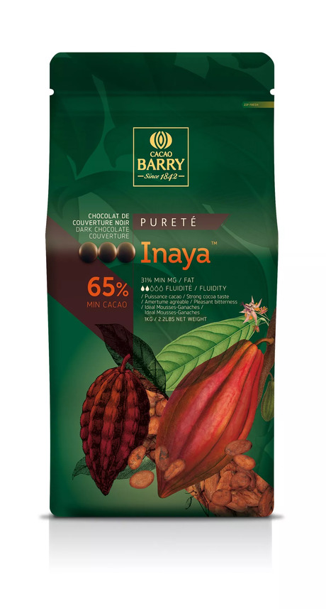 Pistoles de chocolat noir 65% Inaya 1 kg