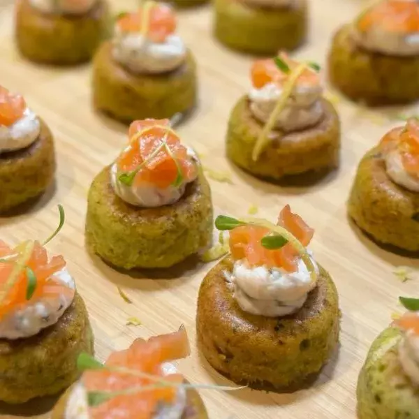 minis donuts pesto saumon