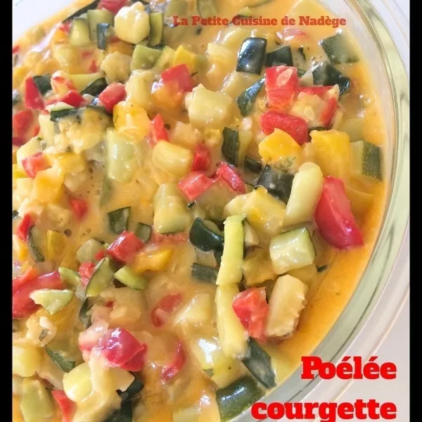 Poélée courgette poivron