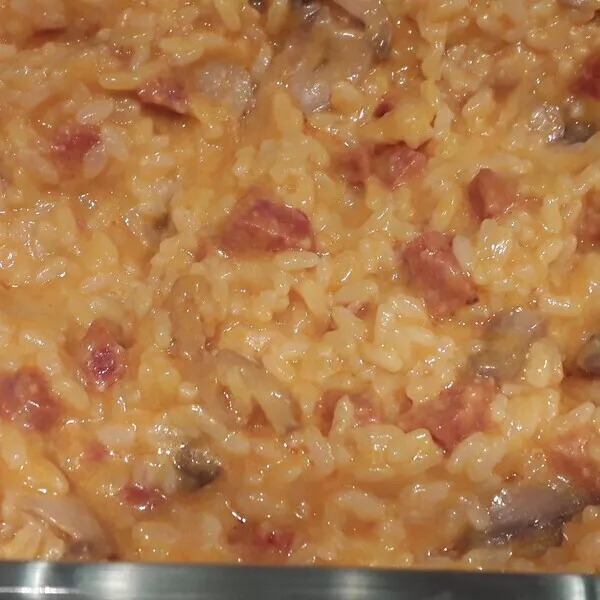 Risotto chorizo champignons 