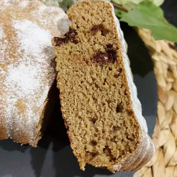 Petit gâteau sans culpabilité  au café et  pépites de chocolat