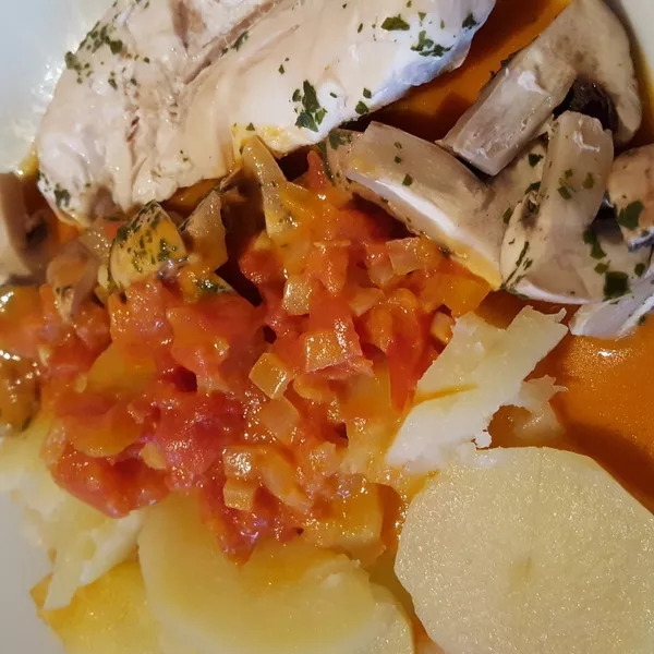 Aiguillettes de poulet à la tomate 