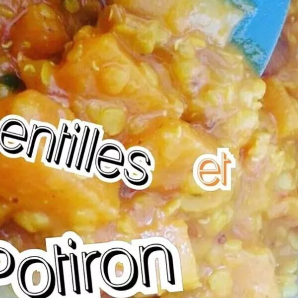 Dahl de lentilles corail et potiron