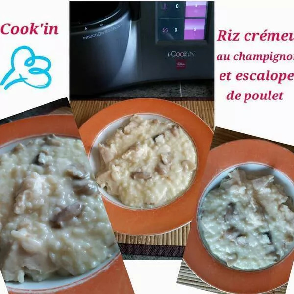 Riz crémeux à la dinde et ses champignons