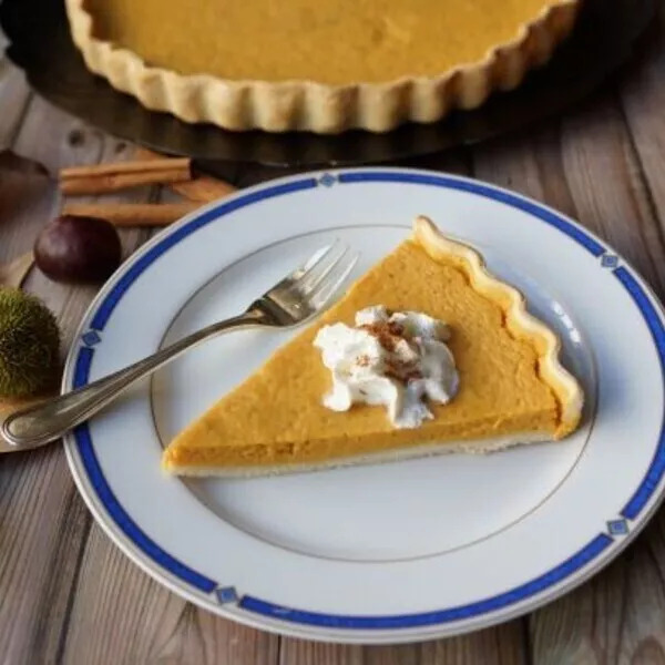 Pumpkin pie allégée - tarte au potiron sucrée