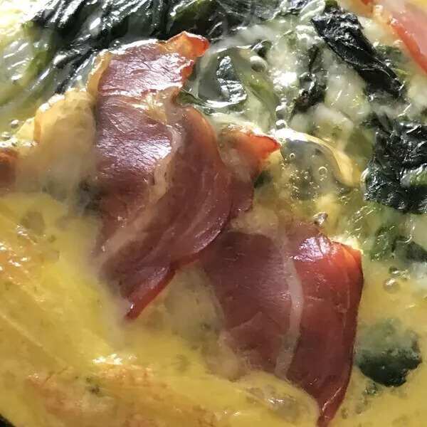 frittata au fromage et aux épinards