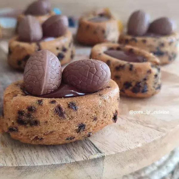 Financiers tigrés au chocolat